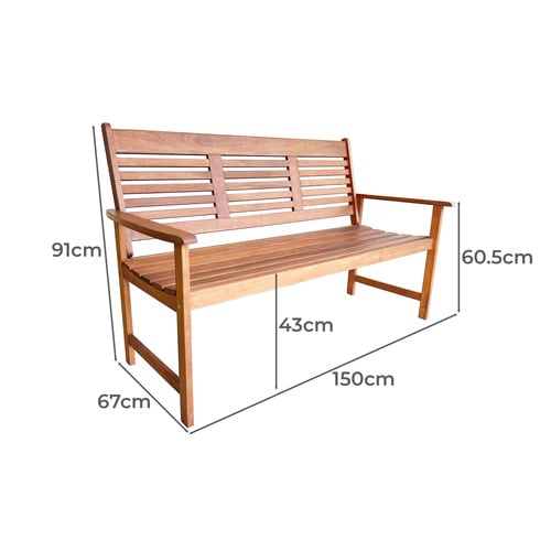 3 Seater Aljur Outdoor Bench