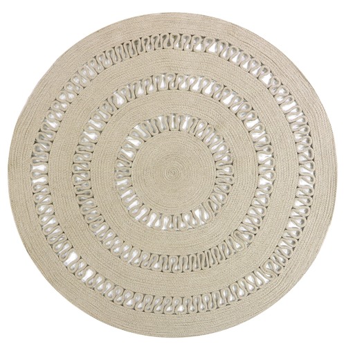 Atlas Flooring Taupe Dotti Round Cotton Rug | Temple & Webster