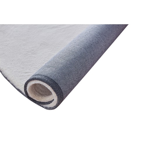 Cream Poly Round Rug