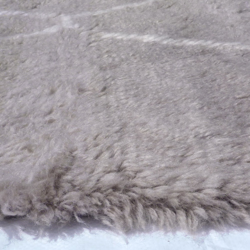 Grey Mohair Wool Shaggy Rug | Temple & Webster