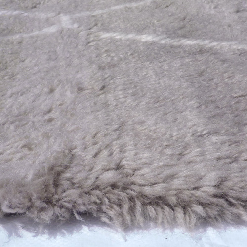 Grey Mohair Wool Shaggy Rug Temple & ster