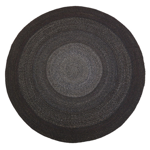 Atlas Flooring Dark Brown Midi Hand-Woven Round Rug | Temple & Webster