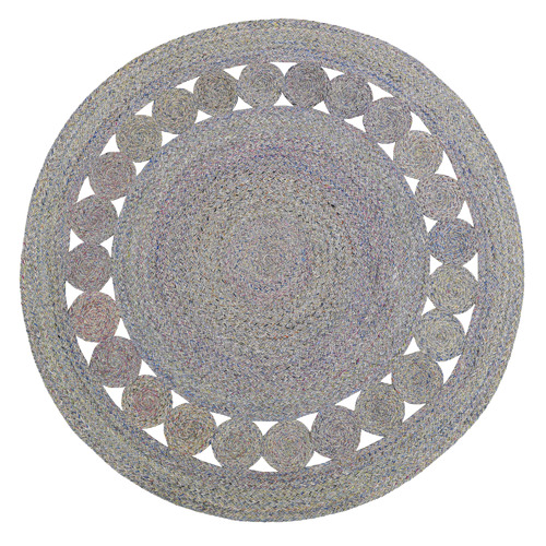Multi-Coloured Kristi Hand-Woven Round Rug