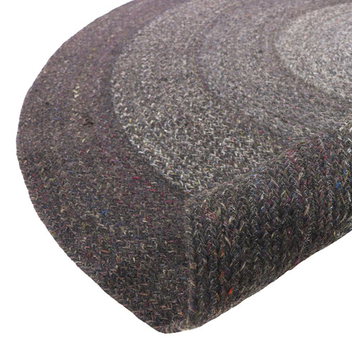 Dark Brown Midi Hand-Woven Round Rug