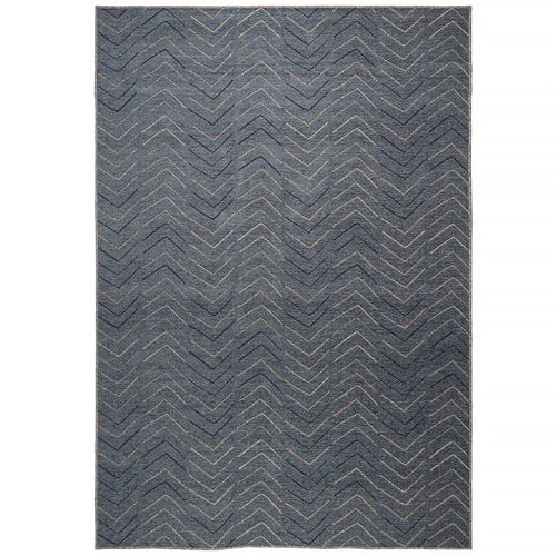 Denim Chevron Ona Wool & Viscose Rug