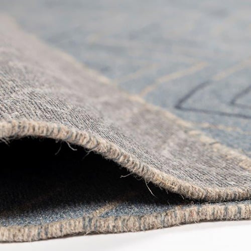 Denim Chevron Ona Wool & Viscose Rug