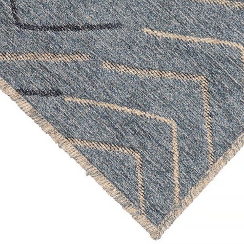 Denim Chevron Ona Wool & Viscose Rug