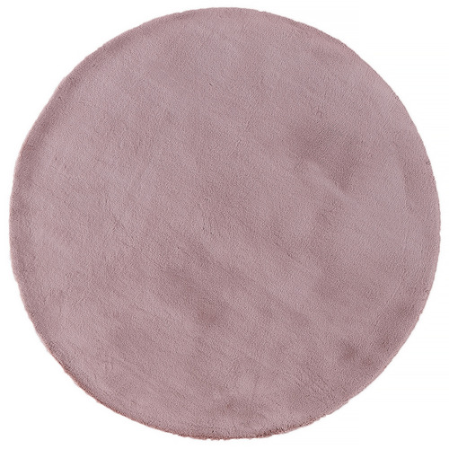 Dusty Pink Pony Hand Made Round Rug
