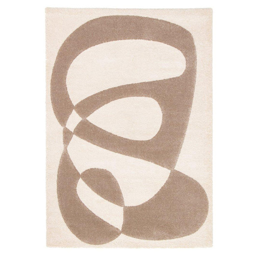 Atlas Flooring Cream & Brown Tobias Loop Power-Loomed Rug | Temple ...