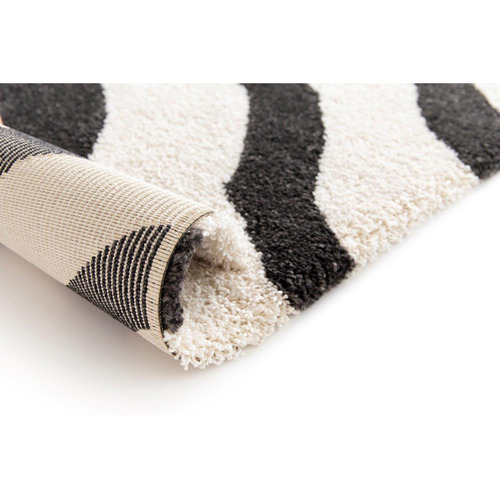 Cream & Black Oran Zebra Rug