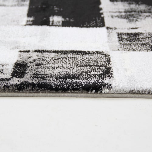 Black & White Faded Contemporary Rug