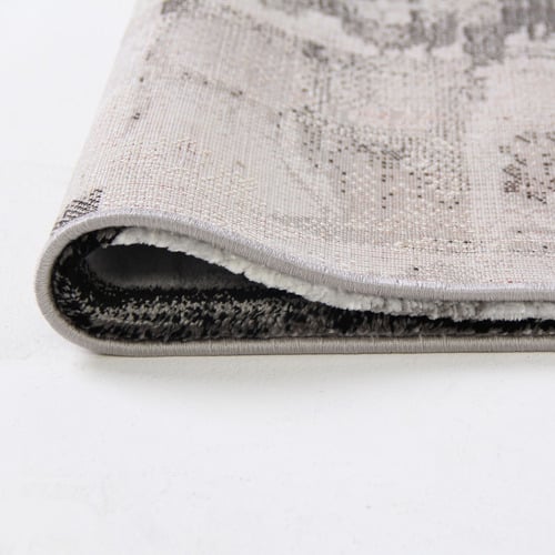 Black & White Faded Contemporary Rug