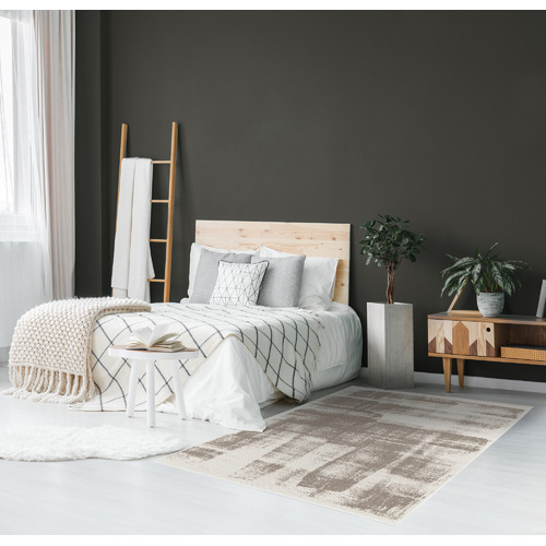 Beige & Brown Maple Rug