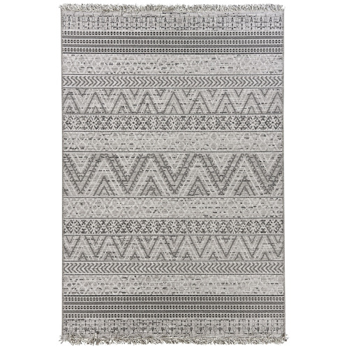 Grey Aztec Almond Indoor/Outdoor Rug | Temple & Webster