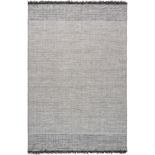 Light Grey Bands Almond Rug