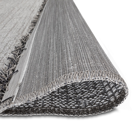 Light Grey Bands Almond Rug
