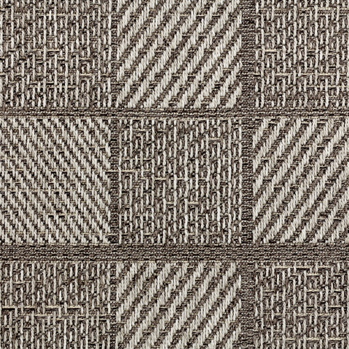 Grey Chequered Verandah Outdoor Rug