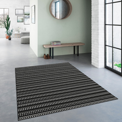 Black & White Stan Outdoor Rug