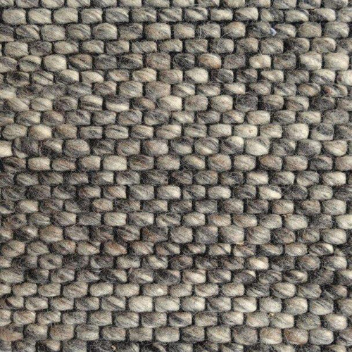 Charcoal Grunge Wool-Blend Rug