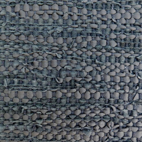 Black Angus Leather & Cotton Rug