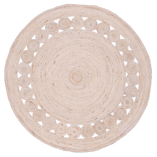 Ivory & Beige Dot Jute Rug