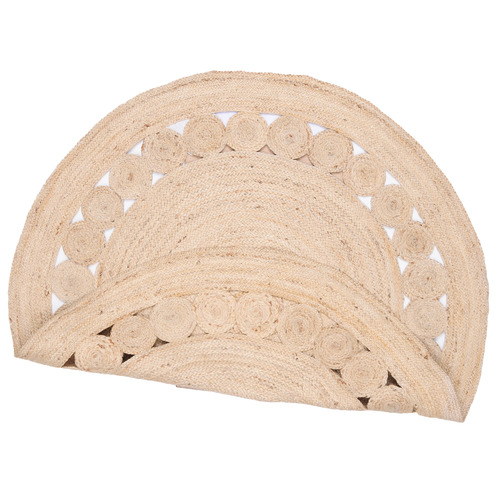 Ivory & Beige Dot Jute Rug