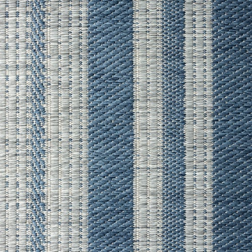 Navy Striped Palm Beach Power-Loomed Rug