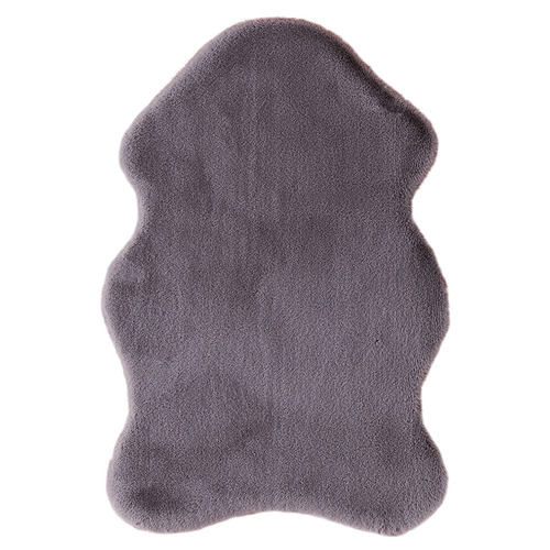 Grey Pony Power-Loomed Shaped Rug