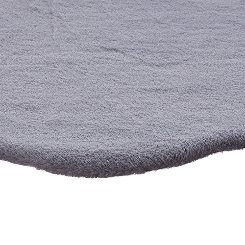 Grey Pony Power-Loomed Shaped Rug