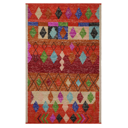 Red Rust Dane Wool Rug