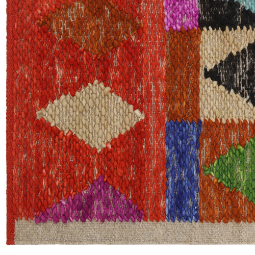 Red Rust Dane Wool Rug