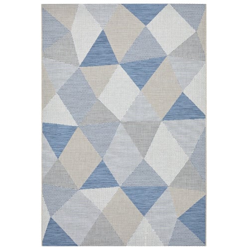 Blue Prisma Geometric Rug
