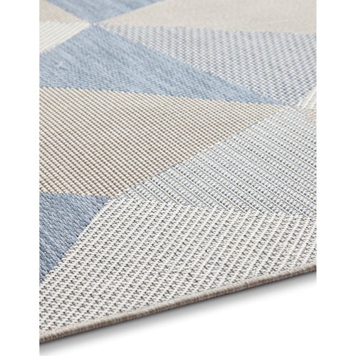 Blue Prisma Geometric Rug