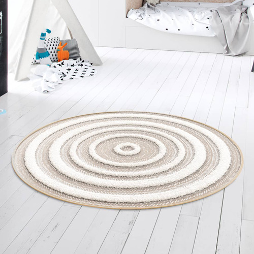 Atlas Flooring Beige Helmer Round Rug | Temple & Webster