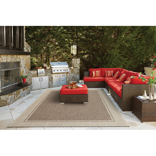 Dark Stone Aubriella Flat-Woven Indoor/Outdoor Rug