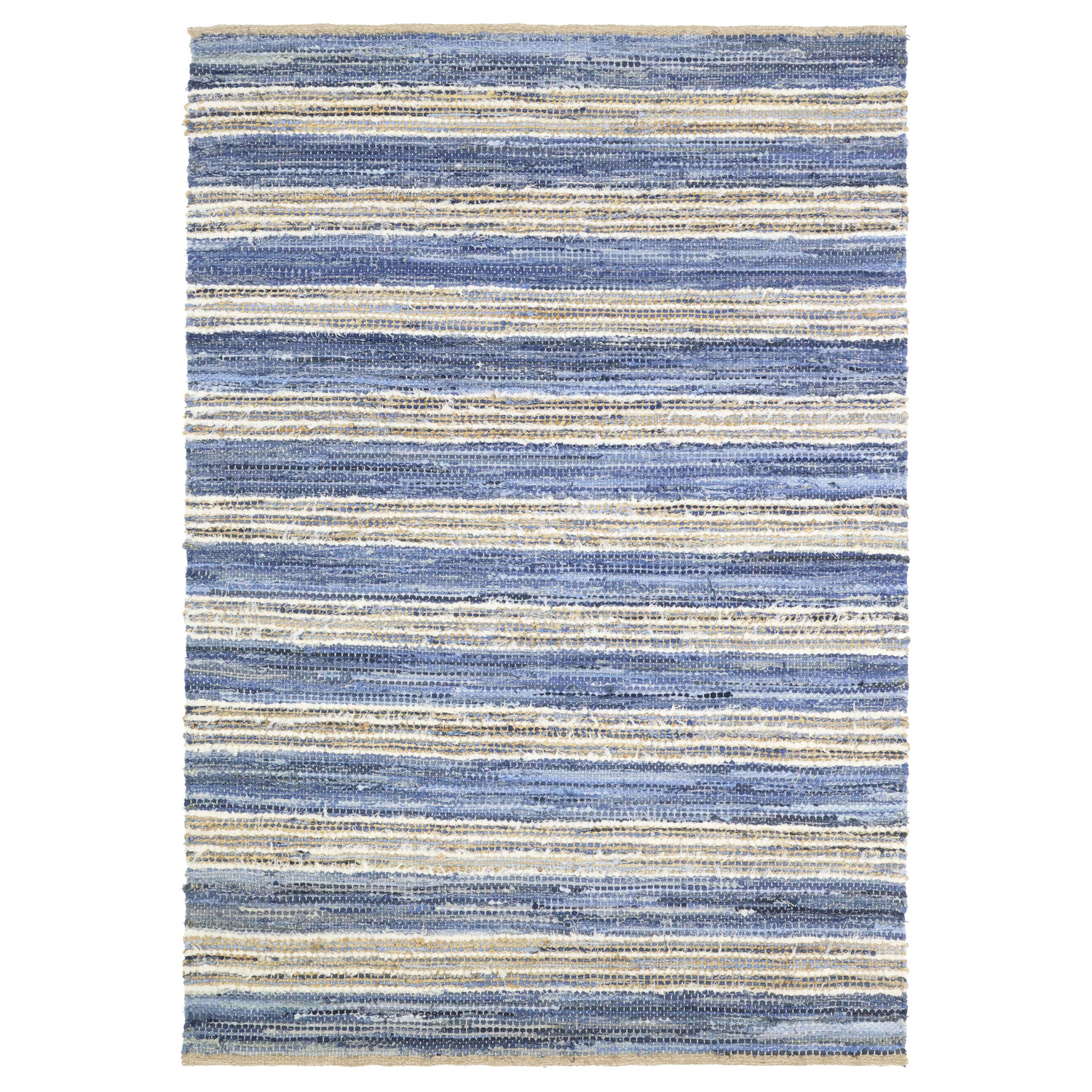 Denim Reed Hand-Loomed Cotton & Jute Rug