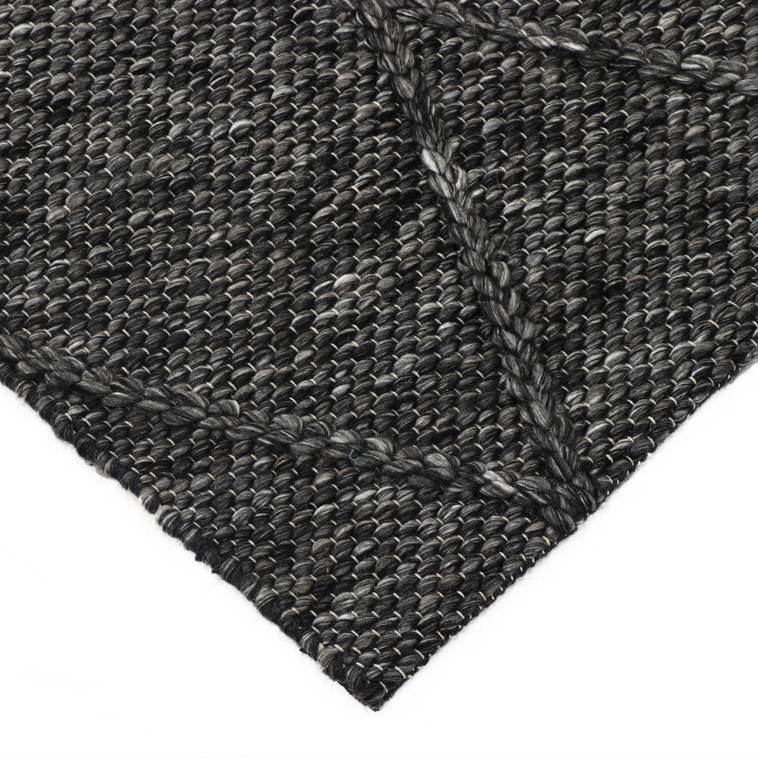Charcoal Decker Power-Loomed Wool-Blend Rug
