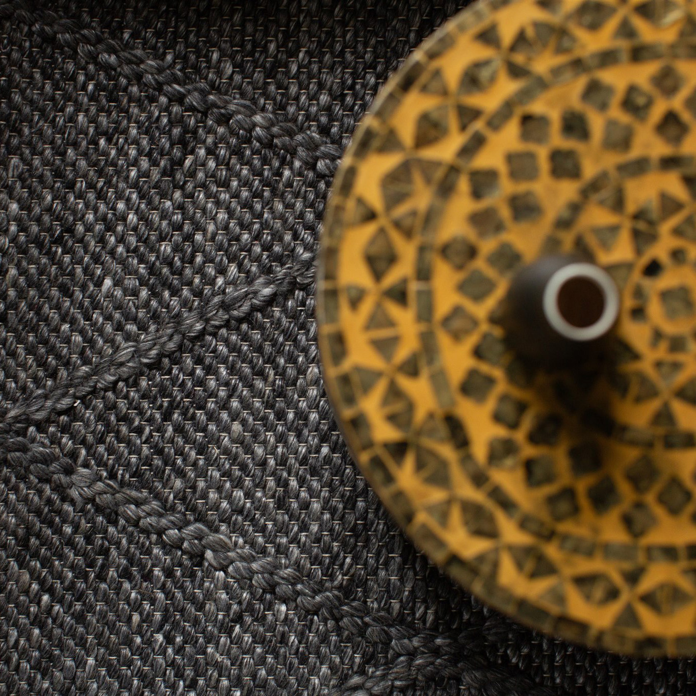 Charcoal Decker Power-Loomed Wool-Blend Rug