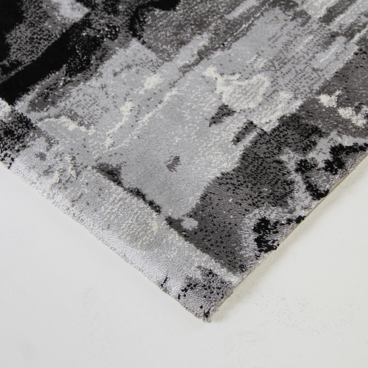 Black & White Faded Contemporary Rug