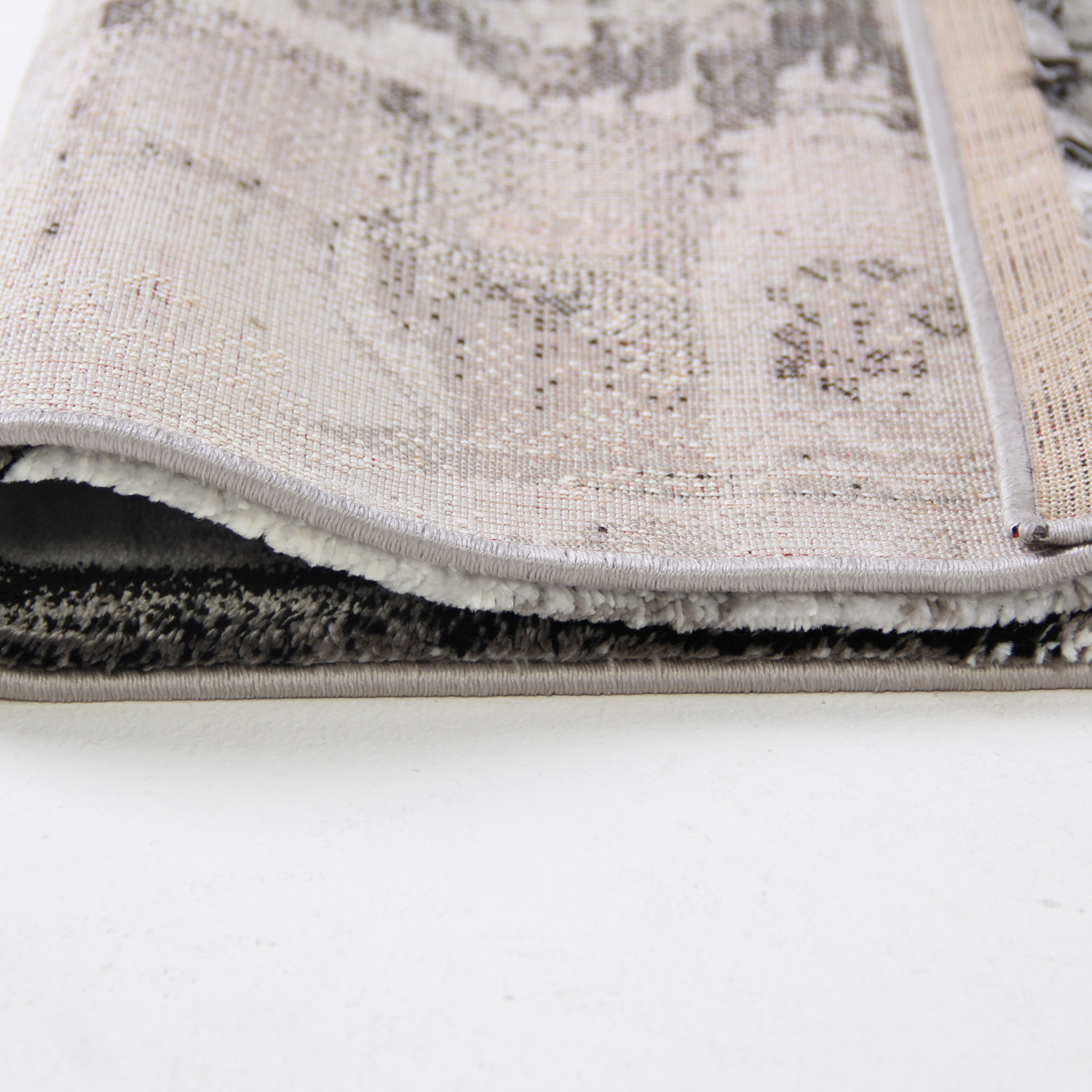 Black & White Faded Contemporary Rug