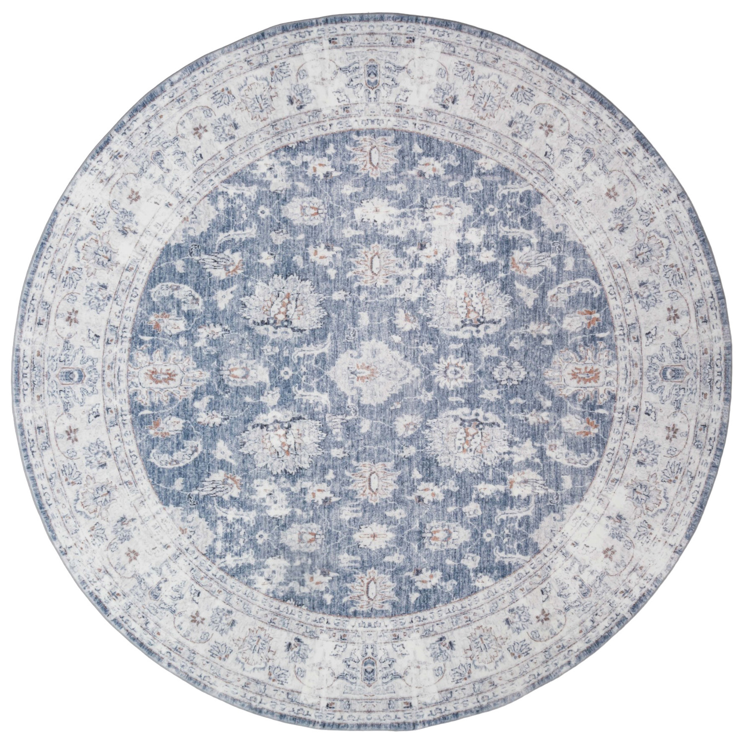 Blue Benita Round Rug