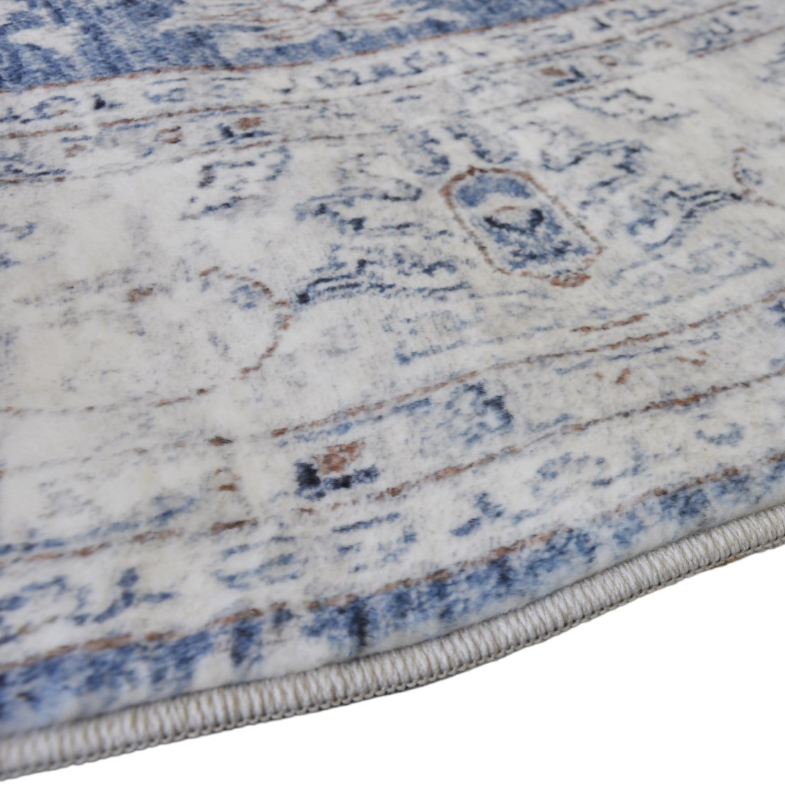 Blue Benita Round Rug