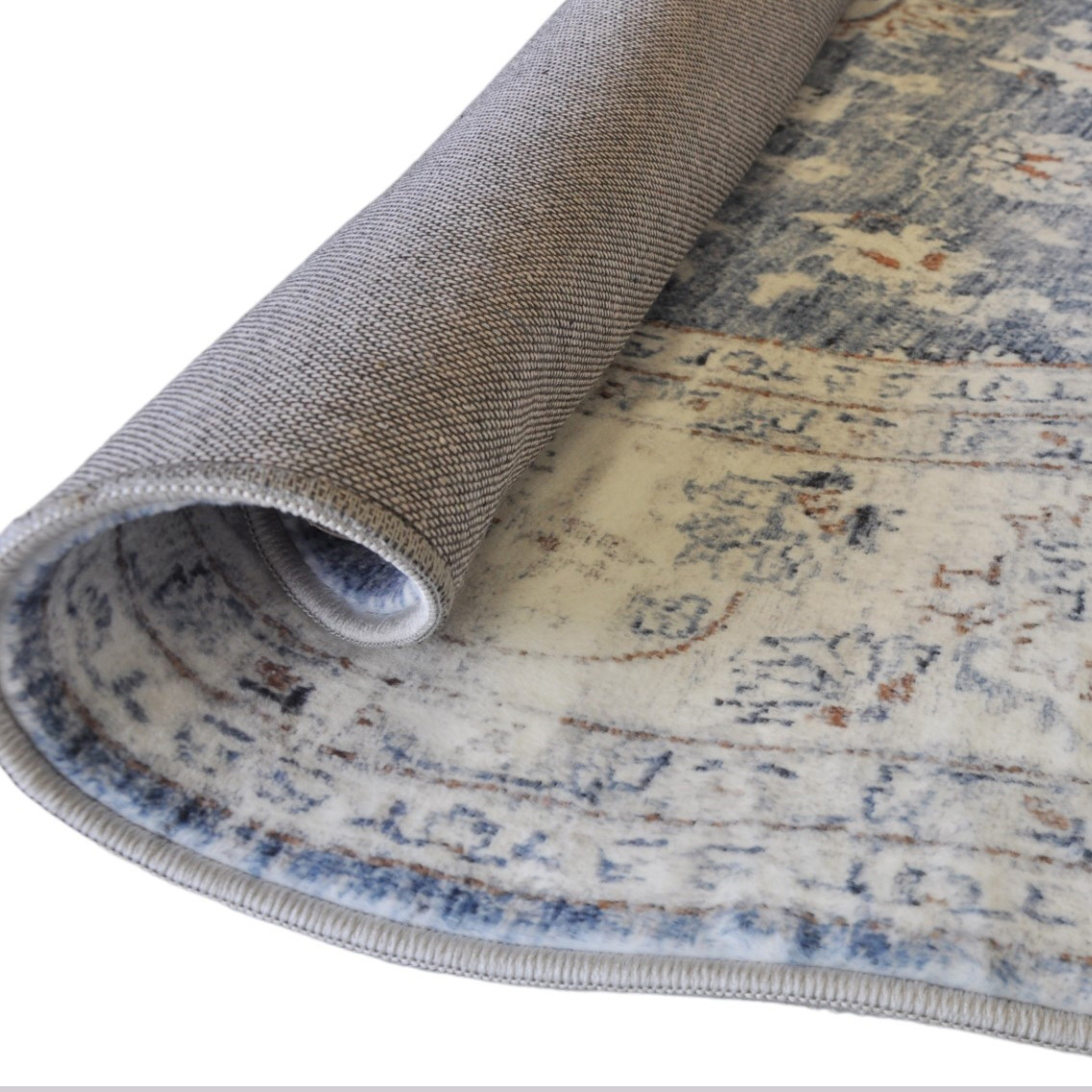 Blue Benita Round Rug
