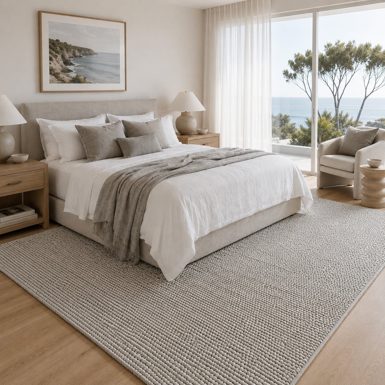 Crownmere Hand-Woven Wool & Cotton Rug