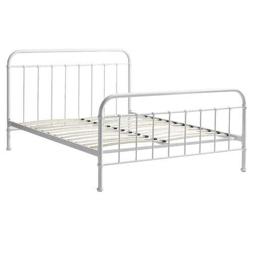 Rawson & Co King White Matisse Metal Bed Frame & Reviews | Temple & Webster
