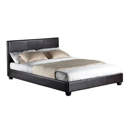 Italian Design Prada PU Leather Wooden Bed Frame in Brown