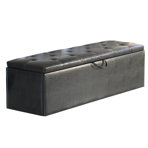 Chester Faux Leather Storage Ottoman