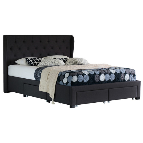 Rawson Co Harlow Upholstered Bed Frame With Storage Drawers