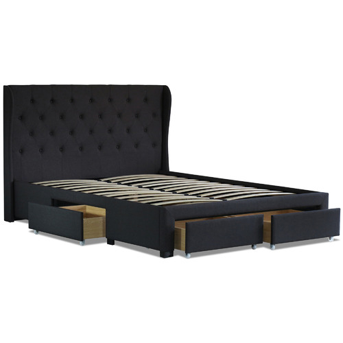 Rawson Co Harlow Upholstered Bed Frame With Storage Drawers
