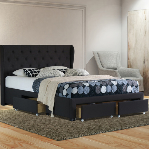Rawson Co Harlow Upholstered Bed Frame With Storage Drawers